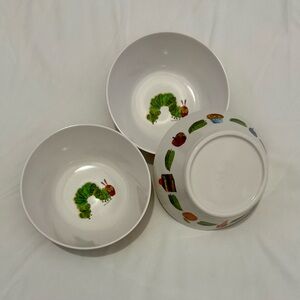 Pottery Barn Eric Carle Set of Three Bowls